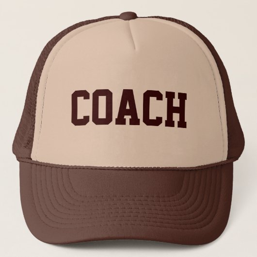 COACH Trucker Hat {Tan & Brown} Truckerkappe (Vorderseite)