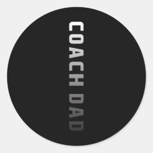 Coach Vater Design - Fußball Basketball-Koach Runder Aufkleber
