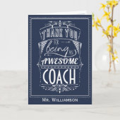 Coach Vielen Dank für Ihre Anerkennung Karte (Gelbe Blume)