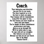 Coach Vielen Dank Poster (Vorne)