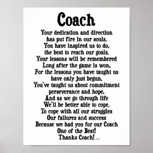 Coach Vielen Dank Poster
