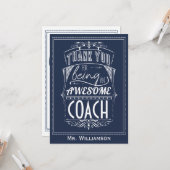 Coach Vielen Dank Wertschätzung Flat Karte (Vorderseite/Rückseite Beispiel)