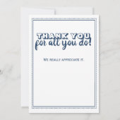 Coach Vielen Dank Wertschätzung Flat Karte (Rückseite)