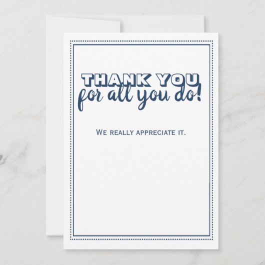 Coach Vielen Dank Wertschätzung Flat Karte (Rückseite)