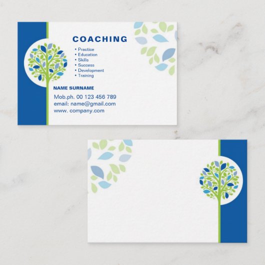 Coach Visitenkarte (Vorne/Hinten)