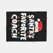 Coach Weihnachten Santa Lieblings-Geschenk Lustig  Fleecedecke (Vorderseite (Horizontal))