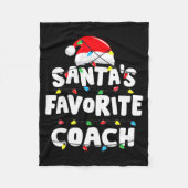 Coach Weihnachten Santa Lieblings-Geschenk Lustig  Fleecedecke (Vorderseite)