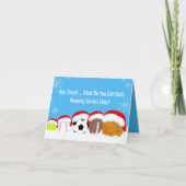 Coach Weihnachtssportbälle in Santa's Hat Riddle Karte (Vorderseite)