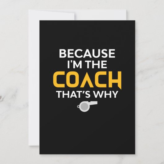 Coach - weil ich der Coach bin, deshalb Save The Date (Vorderseite)