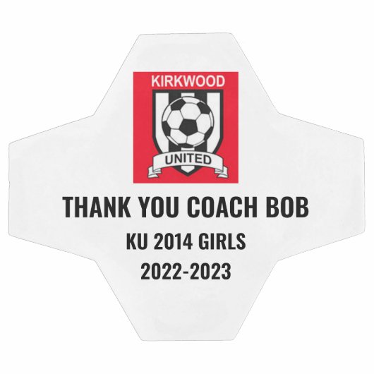 Coach-Wertschätzung Dankeschön Logos Fußball Ball (Flach)