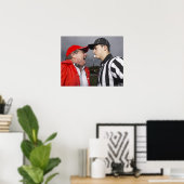 Coach Yelling am Schiedsrichter Poster (Heimbüro)