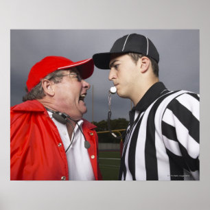 Coach Yelling am Schiedsrichter Poster