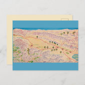 Coachella California Illustriert Postkarte (Vorne/Hinten)