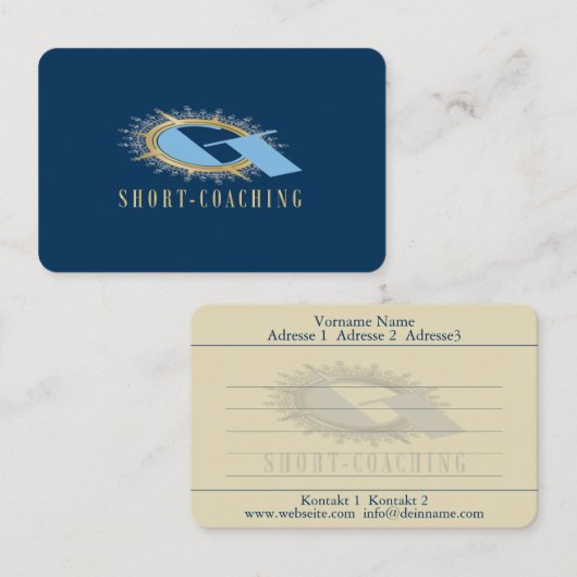 Coachen - Visitenkarte (Vorne/Hinten)