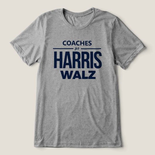 Coaches für Harris Walz Tri-Blend Shirt (Design Vorderseite)