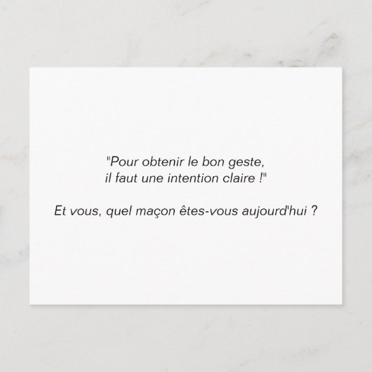 Coaching - Die 3 Maurer Postkarte (Rückseite)