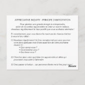 Coaching-Karte "AI - Grundsatz der Vorwegnahme" Postkarte (Rückseite)