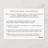 Coaching-Karte "AI - Prinzip der Gleichzeitigkeit" Postkarte (Rückseite)