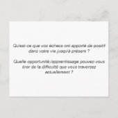 Coaching-Karte "Danke für deine Probleme" Postkarte (Rückseite)