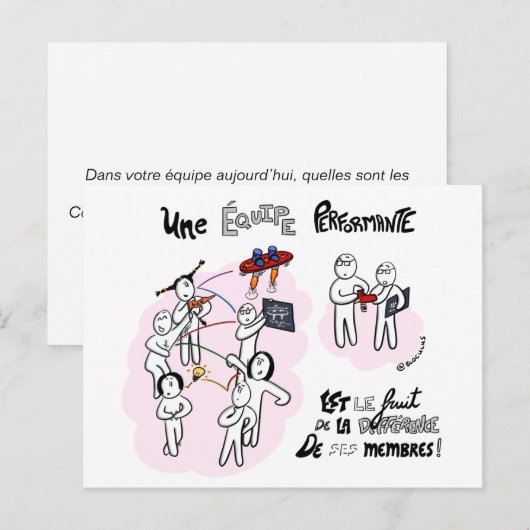 Coaching-Karte "Differenz und Leistung" Postkarte (Vorne/Hinten)