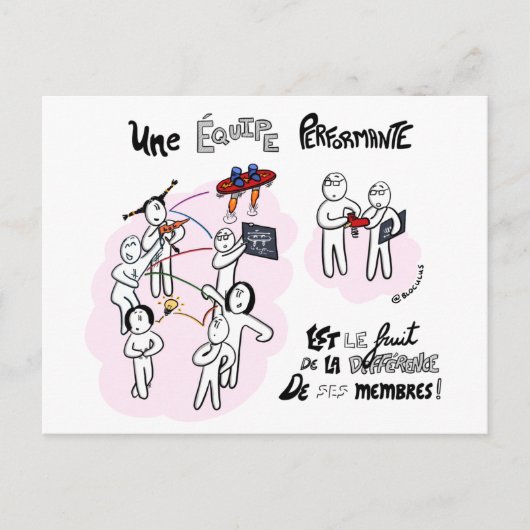 Coaching-Karte "Differenz und Leistung" Postkarte (Vorderseite)