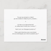 Coaching-Karte "Finde seinen Weg mit der IKIGAI" Postkarte (Rückseite)