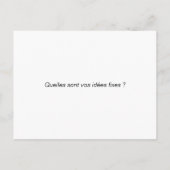 Coaching-Karte: "Folge einer festen Idee..." Postkarte (Rückseite)