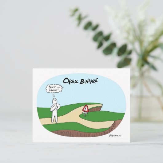 Coaching-Karte für binäre Auswahl Postkarte (Stehend Vorderseite)