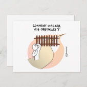 Coaching-Karte: "Hackt eure Hindernisse!" Postkarte (Vorne/Hinten)