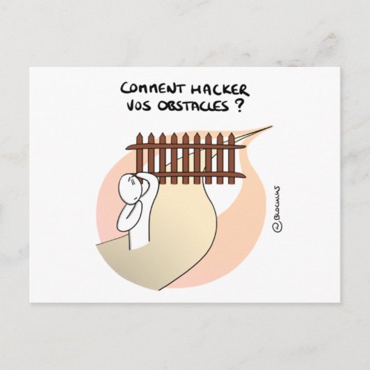 Coaching-Karte: "Hackt eure Hindernisse!" Postkarte (Vorderseite)