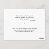 Coaching-Karte "Lass uns zum Beispiel wechseln!" Postkarte (Rückseite)