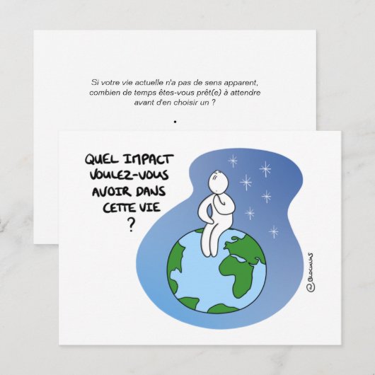 Coaching-Karte "Lebenseinschlag" Postkarte (Vorne/Hinten)