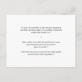 Coaching-Karte "Lebenseinschlag" Postkarte (Rückseite)