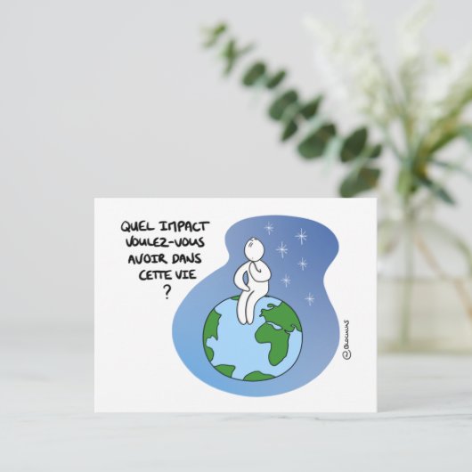 Coaching-Karte "Lebenseinschlag" Postkarte (Stehend Vorderseite)