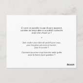 Coaching-Karte "Lebenseinschlag" Postkarte (Rückseite)