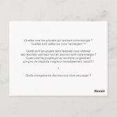 Coaching-Karte "Macht eure Energiebilanz" Postkarte (Rückseite)