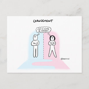 Coaching-Karte "Veränderung, wer macht 1 Schritte? Postkarte