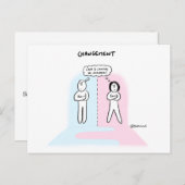 Coaching-Karte "Veränderung, wer macht den 1. Schr Postkarte (Vorne/Hinten)