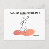 Coaching-Karte: "Was ist Ihr 1. Schritt?" Postkarte (Vorderseite)