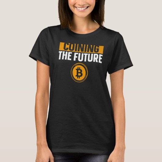 Coaching The Future Bitcoin BTC Crypto Mens Sprich T-Shirt (Vorderseite)