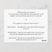 Coachingkarte: A-A-A, Feedback Postkarte (Rückseite)