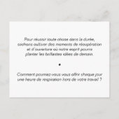 Coachingkarte: Können Sie Pausen machen? Postkarte (Rückseite)