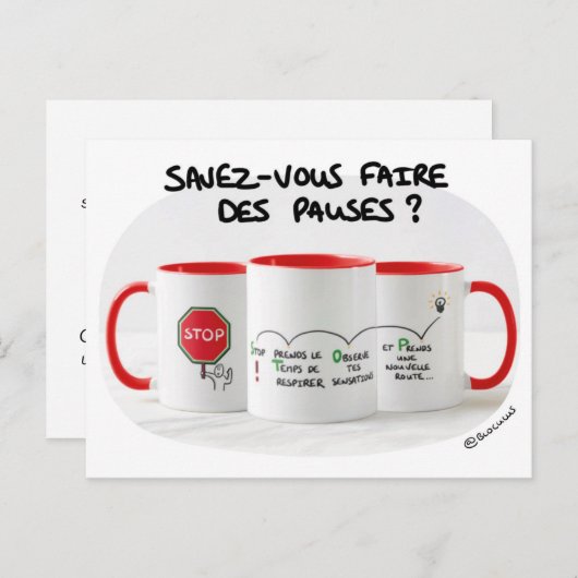 Coachingkarte: Können Sie Pausen machen? Postkarte (Vorne/Hinten)