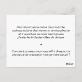 Coachingkarte: Können Sie Pausen machen? Postkarte (Rückseite)