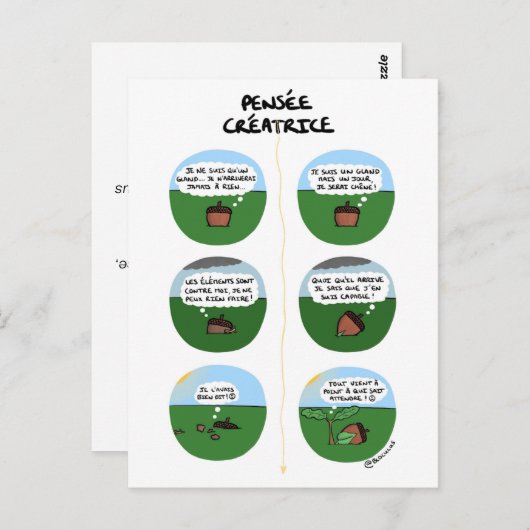 Coachingkarte "Kreatives Denken" Postkarte (Vorne/Hinten)