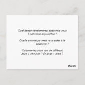 Coachingkarte: Maslow-Pyramide Postkarte (Rückseite)