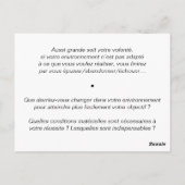 Coachingkarte: Umwelt - vs - Wille Postkarte (Rückseite)