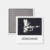 "Coachman" Fly Fishing Art Magnet (Vorderseite/Rückseite)