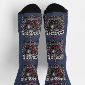 Coach's Code Metallic Fitness Emblem Logo Design Socken (Oben)