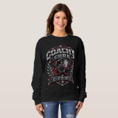 Coach's Code Metallic Fitness Emblem Logo Design Sweatshirt (Vorne ganz)